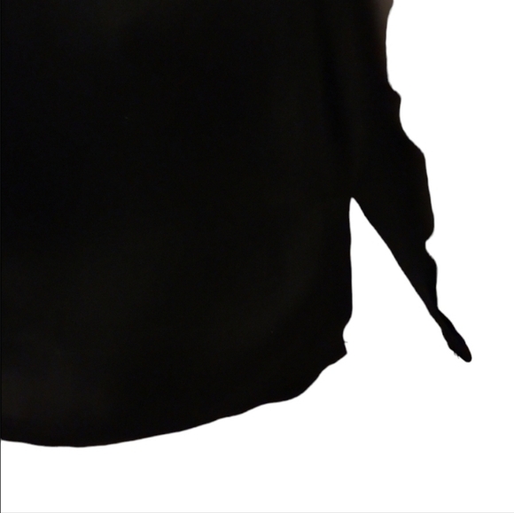 THEORY 100% silk side slit V neck cutout top - Picture 5 of 8